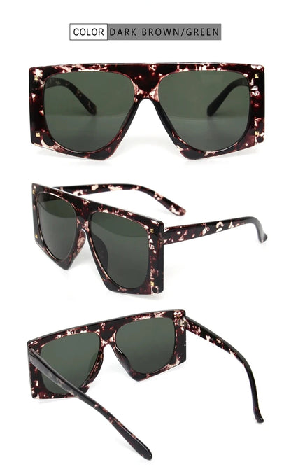 Kenbo Fashion Leopard Sunglasses Punk Designer Luxury Man/Women Sun Glasses Irregular Oversized Classic Vintage UV400 Eyewear