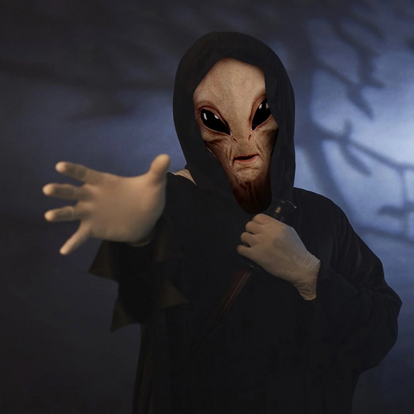 Alien Funny Mask Latex Alien Mask Props Realistic Creepy Halloween Masks for Halloween Carnival Costume Party Props