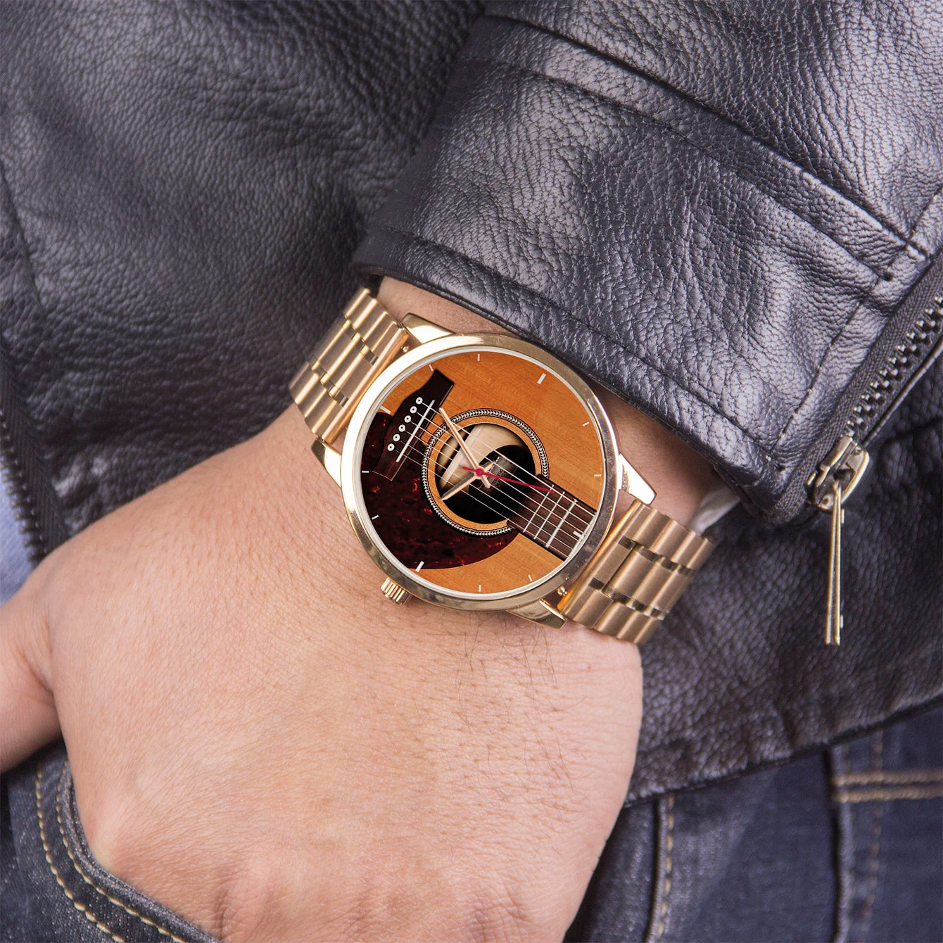 Name Field Watch Men Wrist Original Musical Instrument Bass Clock Wristwatch DIY Dial Logo Rare Watches Family Man Sports Watch