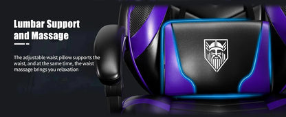 Gaming Chair, Big and Tall Gaming Chair with Footrest and Massage, Gaming Chairs for Adults with Lumbar Support