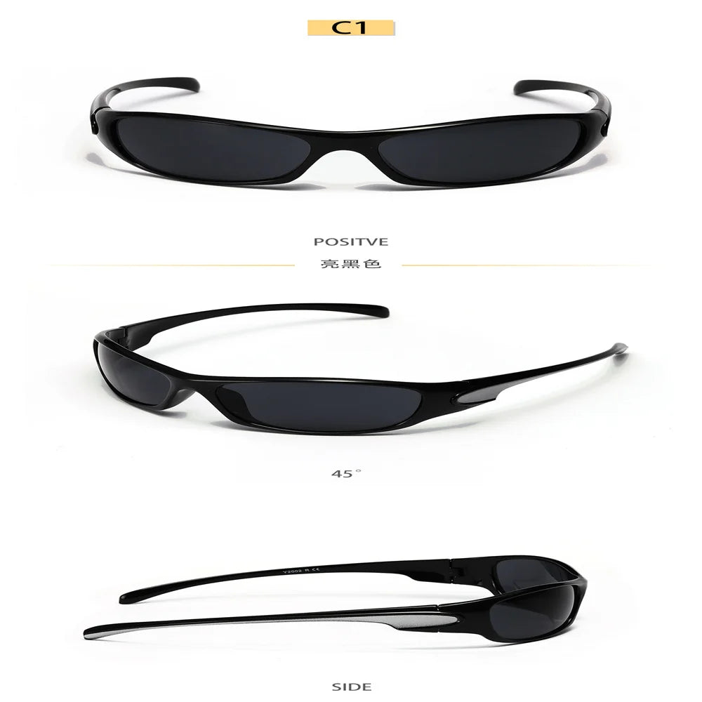 Y2K Silver Sunglasses Color Hollowed Out Future Sense Of Technology Hot Girls Net Red Sunglasses Women Sunglasses Trendy Men