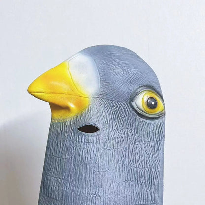 Lifelike Tiger Head Green Fish Pigeon Masks Full Face Latex Animal Head Mask Hood For Halloween Party
