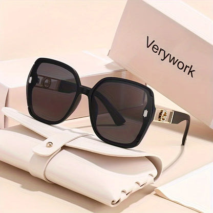 1PC, women's classic retro square fashion glasses - UV-blocking sunglasses, high-end sunglasses, perfect gift choice