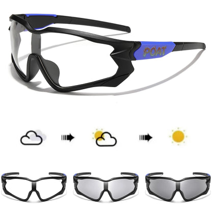 POAT Brand Photochromic Eyewear for Men Women MTB Bike Bicycle Cycling Fishing Running Glasses New Style Sunglasses Sports