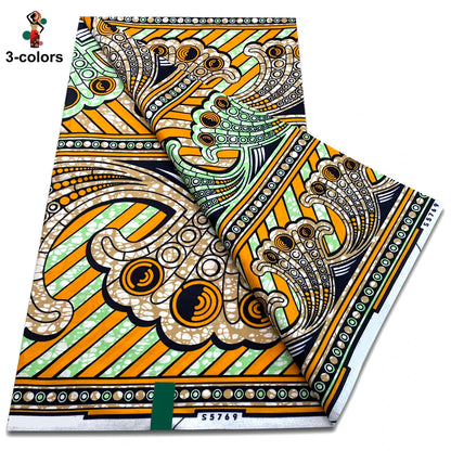 2025 Guaranteed Veritable Original African Wax Print Fabric Real Nigerian 100% Cotton Ankara Wax Fabric Soft Pagne Spuer Batik