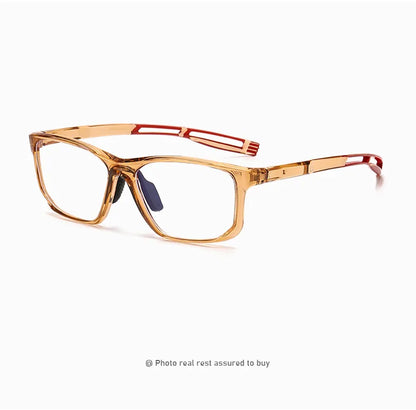 YIMARUILI Ultra-light TR90 Sports Glasses Men and Women Outdoor Cycling Fashion Square Optical Prescription Eyeglasses Frame 300