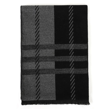 Men's Cotton Scarf Warm Neckerchief Patchwork Striped Scarves Soft Long Casual Male Bufanda Pashmina Shawl