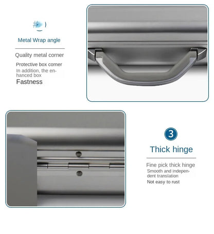 High quality aluminum alloy suitcase, business document box, computer bag, equipment toolbox, money, safe , instrument box