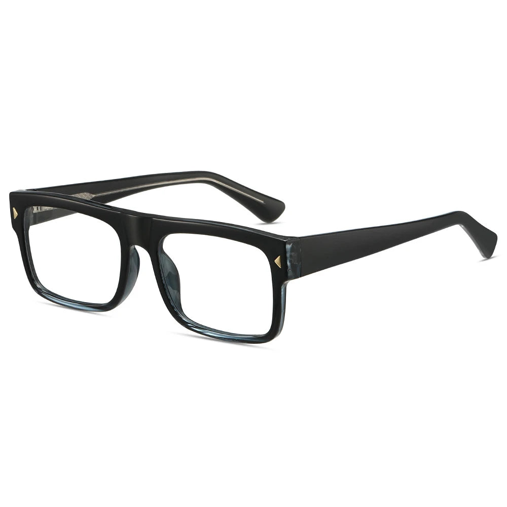 Fashion Men Prescription Myopia Glasses Luxury Brand Black Square Blue Light Blocking Eyewear Male Glasses For Vision 0 To -6.0