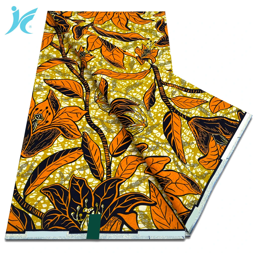 African Real Wax Prints Fabric Ankara Wax 100% Cotton Fabric Guaranteed Veritable Original Sewing Material