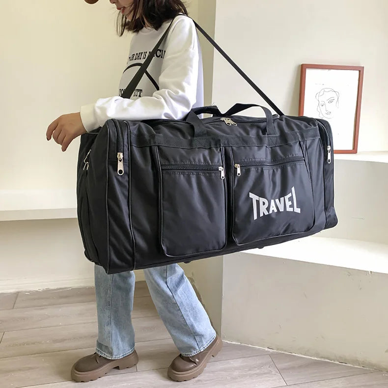 Travel Bag Foldable Large Capacity Waterproof Business Sports Handbag Wear-Resistant Portable Multifunction Duffel Bags Y36A