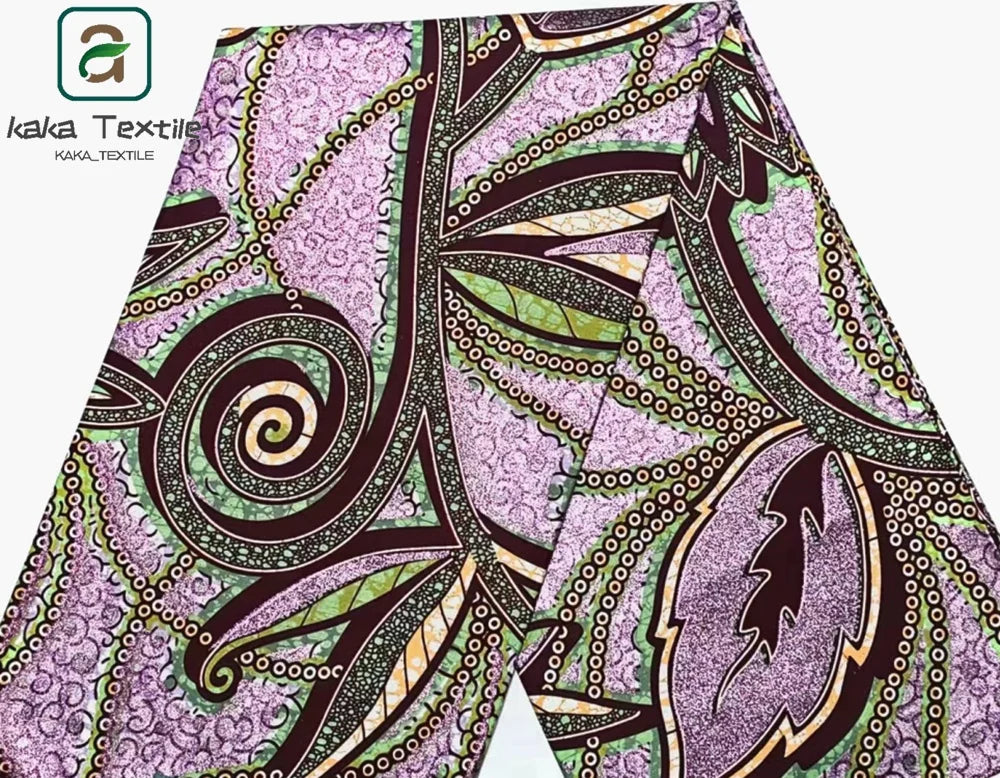 Soft Golden Glitter Grand Wax Fabric Cotton Ankara Golden Wax Flash Gold Print Batik Super Quality African Wax Fabric 6yards