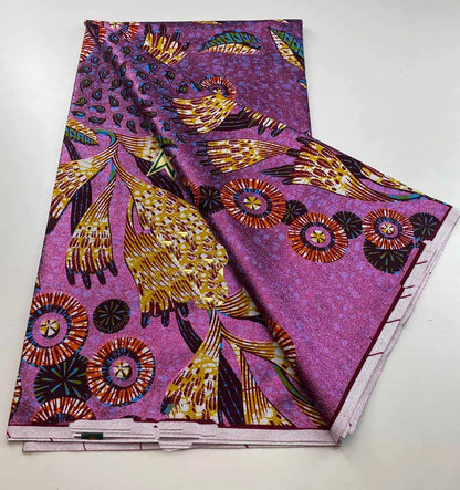 100%Certified Grand Super African Wax Nigerian GlitterGlam Gold Embellished Ankara Wax Printed Fabric Real Original For Sewing