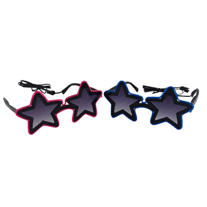 Cool glowing star shape glasses Led Light Up Star Glasses Glow In The Dark glasses for nightclub Birthday wedding party supplies