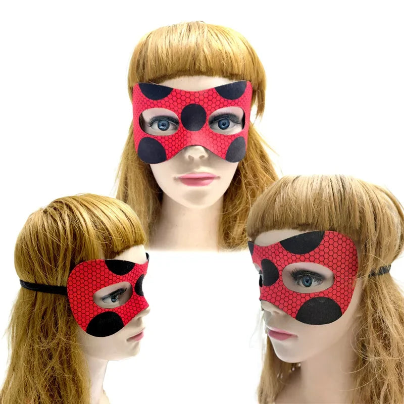 Halloween Polka Dot Ladybug Mask Simple Gift for Adults and Children, Boys and Girls, Performance Stage Costume Props
