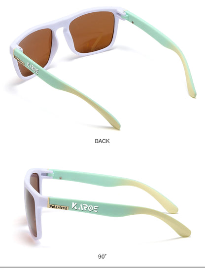 KAROS 2PCS Sunglasses Men/Women Polarized Square Mirror Brand Design Luxury UV400 SunShade Unisex Fishing Driving Cycling Hiking