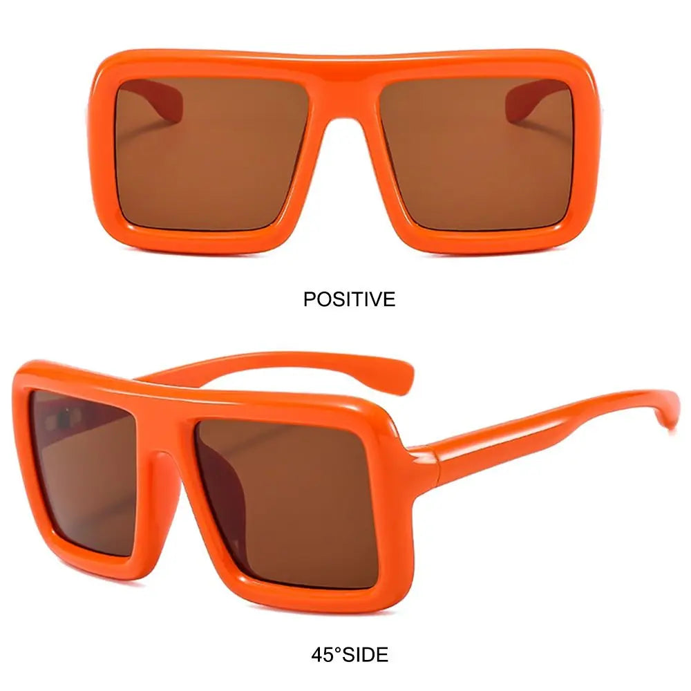 Big Oversized Square Sunglasses Punk UV400 Protection Thick Frame Sun Glasses Lady Shades for Women & Men