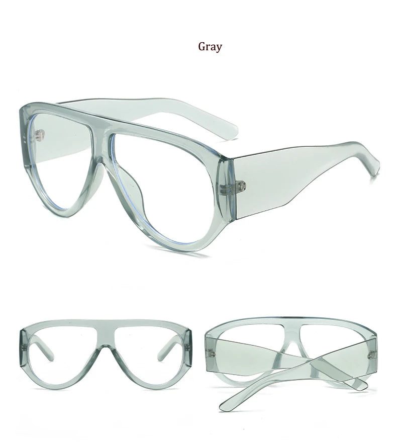 Big Frame Pilot Reading Glasses Frame Women Classic Oversized Prescription Eye Glasses Frame Brand Computer Eyeglasses Unisex