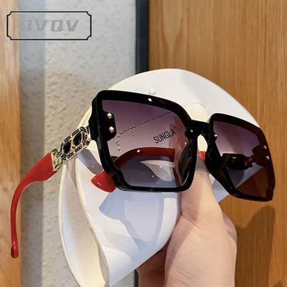 QVQV Luxury Elegant Women's Sungalsses Fashion New Oversized Square Sun Glasses Ladies Outdoor Drivin Shades Gafas De Sol UV400