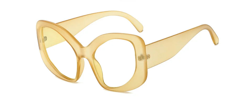 Oversized Reading Glasses Women Luxury Brand Designer Cat Eye Chunky Glasses Anti Blue Light Customised Prescription Glasses