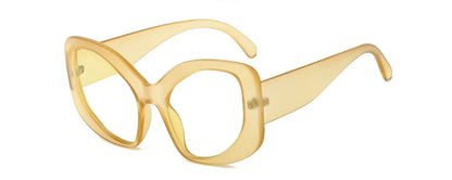 Oversized Reading Glasses Women Luxury Brand Designer Cat Eye Chunky Glasses Anti Blue Light Customised Prescription Glasses