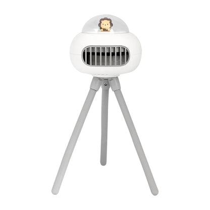 Mini Flexible Air Conditioner 3600mAh USB Chargeable Stroller Cooling Fan 130° Auto Rotation Quiet Wind Handheld for Outdoors