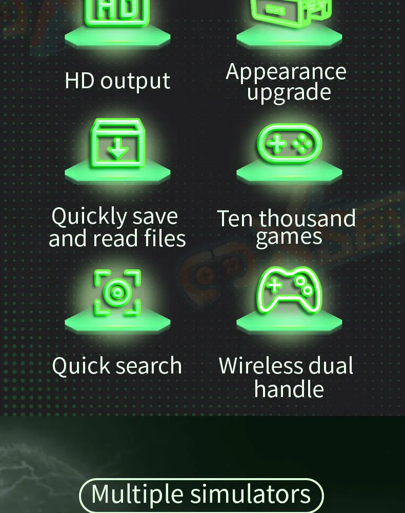 2026 New Coopreme Y7 X7 128G  Linux System 4K Video Game Console TV Box Wireless Controller Retro Game 10000+ Support PSP