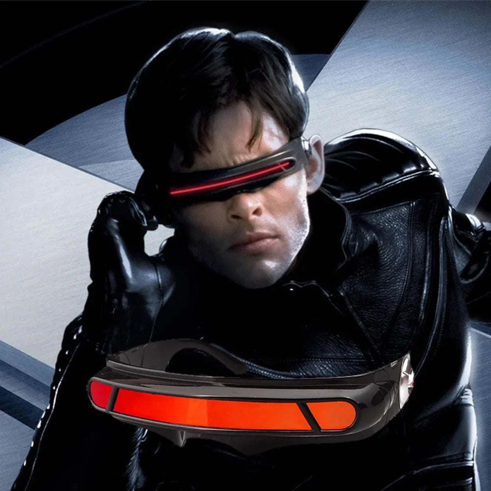 X-Man Sunglasses X-Men Cyclops Cosplay Polarized Sunglasses for Men Women Memory Material Shield Designer Sunglasses