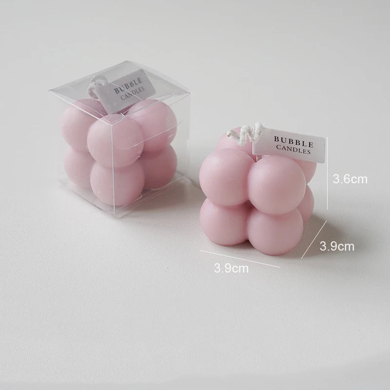 Little Bubble Cube Candle Handmade Scented Candle Aromatherapy Soy Wax Candle Wedding Birthday Candles Party Home Decoration