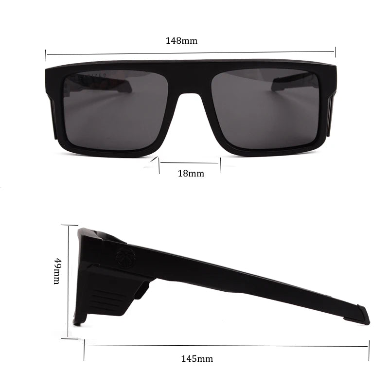 HEAT WAVE Luxury brand Mirror photochromic sunglasses polarized lens Men Eyewear Square Men's Glasses with box baffle HW13