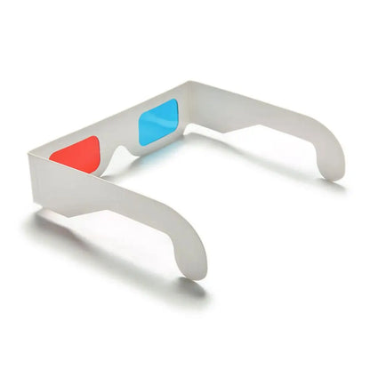 10pcs/set Universal Paper Anaglyph 3D Glasses Red Blue Cardboard Movie Game DVD Video TV 3D Glasses