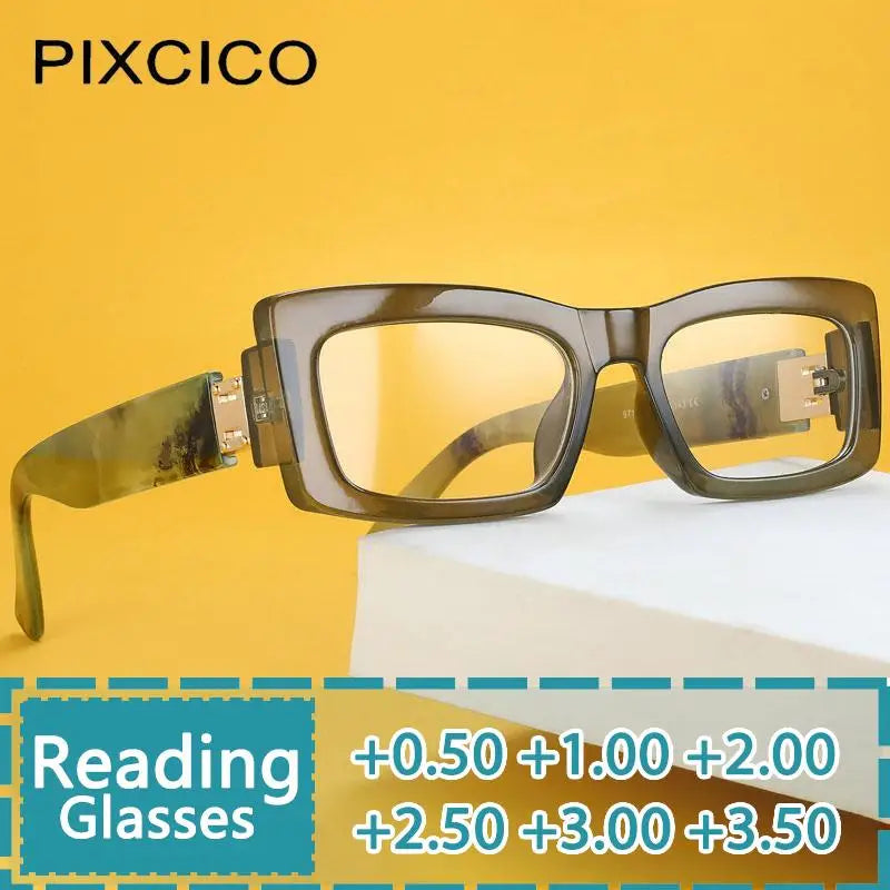 R56339 Women's Square Cat Eye Reading Eyes +1.00 +1.50 +2.00 Modern Small Frame Retro Presbyopia Glasses