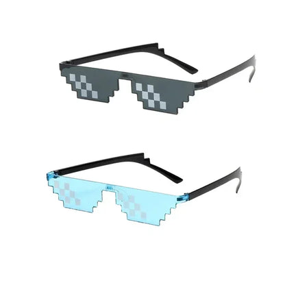 Design Funny Mosaic Sunglasses Thug Life Sun Glasses Pixel Black Retro Gamer Robot Sunglasses Birthday Party Cosplay Favors Mask