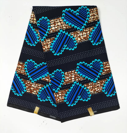 2025 Newest Ankara Real Wax Fabric Guaranteed Veritable African Wax Print Pagne Fabric 100% Cotton 6 Yards Ghana Style Dresses