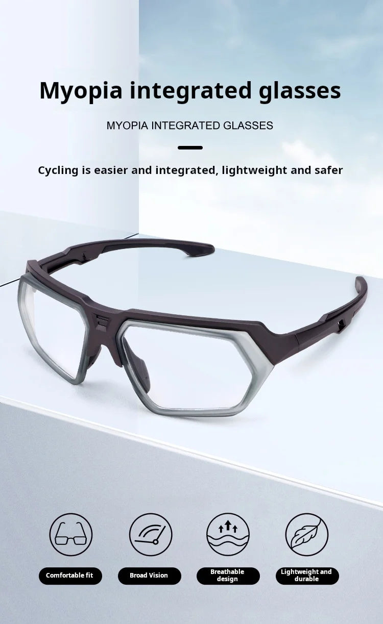 MOMOJA Cycling Glasses Integrated Windproof Goggles Football Badminton Basketball Men and Women Sports Prescription Glasses T11