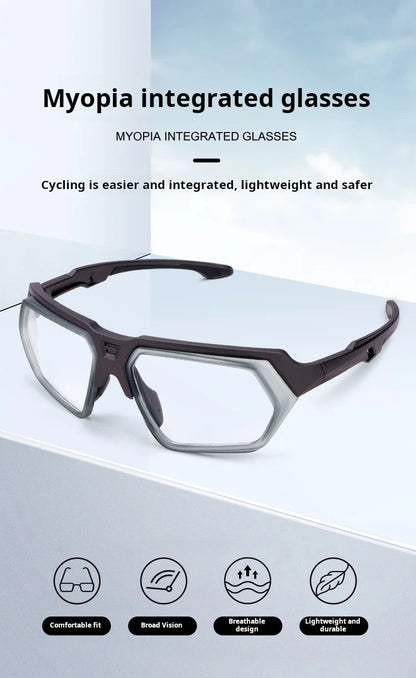 MOMOJA Cycling Glasses Integrated Windproof Goggles Football Badminton Basketball Men and Women Sports Prescription Glasses T11