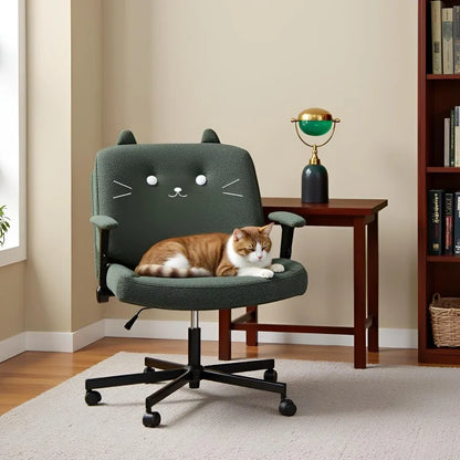 Criss Cross Chair with Arms and Castors for Home Office Vanity Gaming and Reading Spaces Plus Size Design with Extra Wide Seat