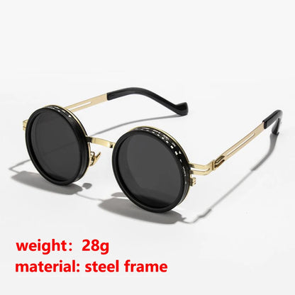 ND2-400 9 Level Adjustable Dimming Polarized Sunglasses Men Women Fishing Punk Round Glasses Driving Eyeglasses ND Filter