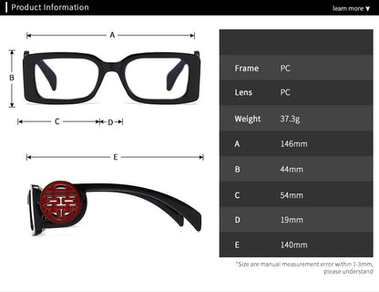 R56489 New Chinese Style Women's Reading Glasses+100+200+300 Personalized Leg Box Presbyopia Glasses Prescription Glasses