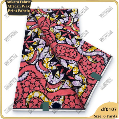 Fashionable African Real Wax Print Fabric 2026 Latest Design Ankara Wax Fabric Soft 100% Cotton Pagne Women Dress Loincloth ﻿