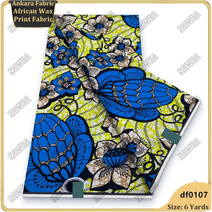 Fashionable African Real Wax Print Fabric 2026 Latest Design Ankara Wax Fabric Soft 100% Cotton Pagne Women Dress Loincloth ﻿