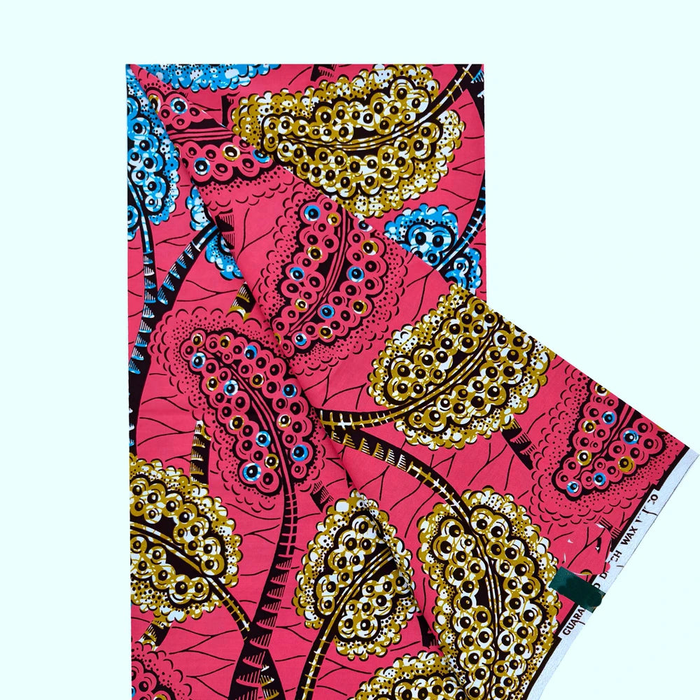 New Super Tissu Ankara Good Real Prints African Wax Fabric Soft Pagne Cotton Material Kente 6YARDS Stuff Blue Batik For Sew