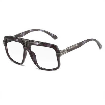 150mm Square Large Frame Reading Glasses Men Women Finished Anti Blue Light Prescription Optical Glasses Customized Diopter +1.5