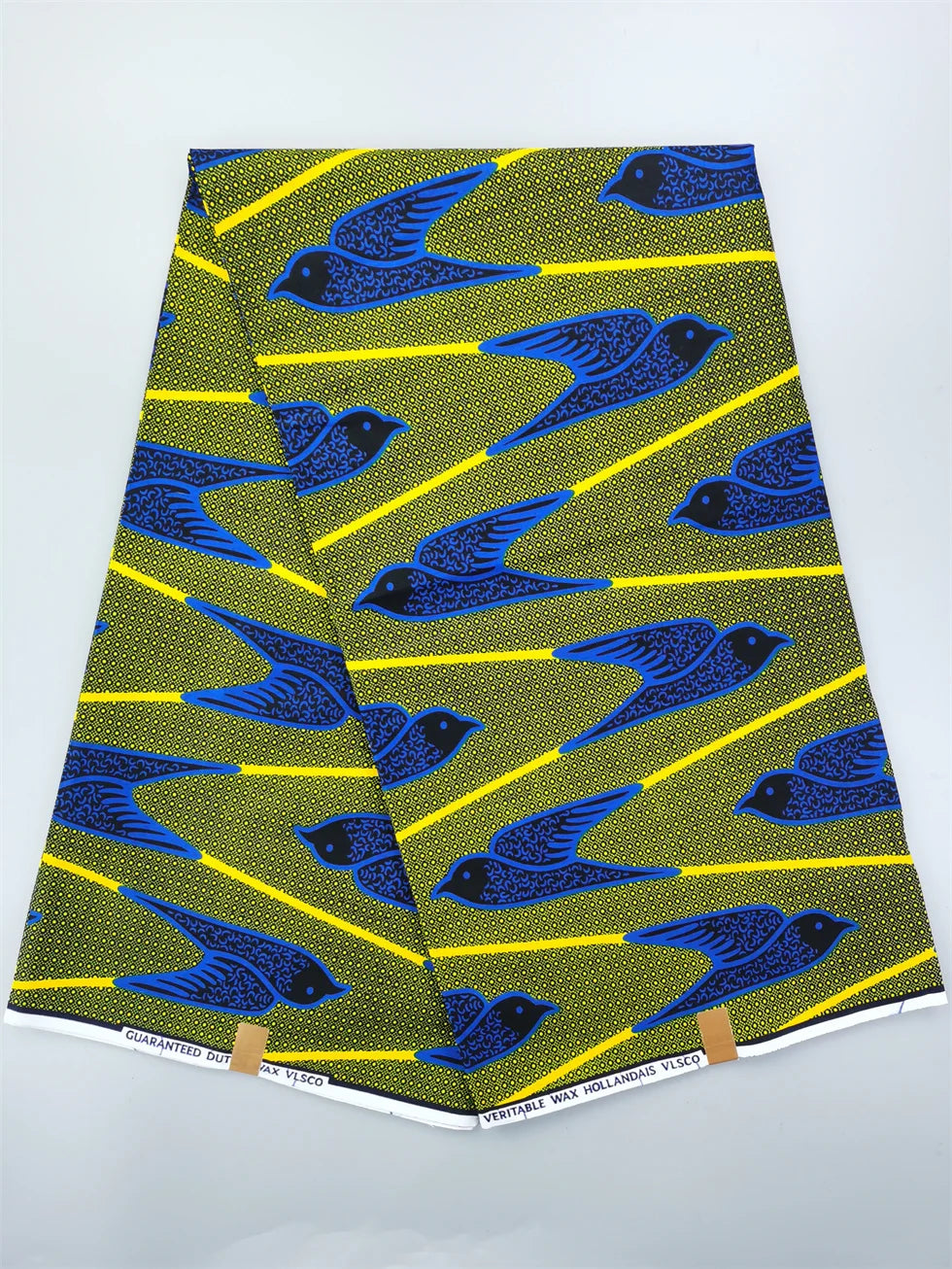 Dutch Hollandais Printed Fabric for African Classical Dress Veritable Real Wax Guaranteed 100% Cotton 6 Yards