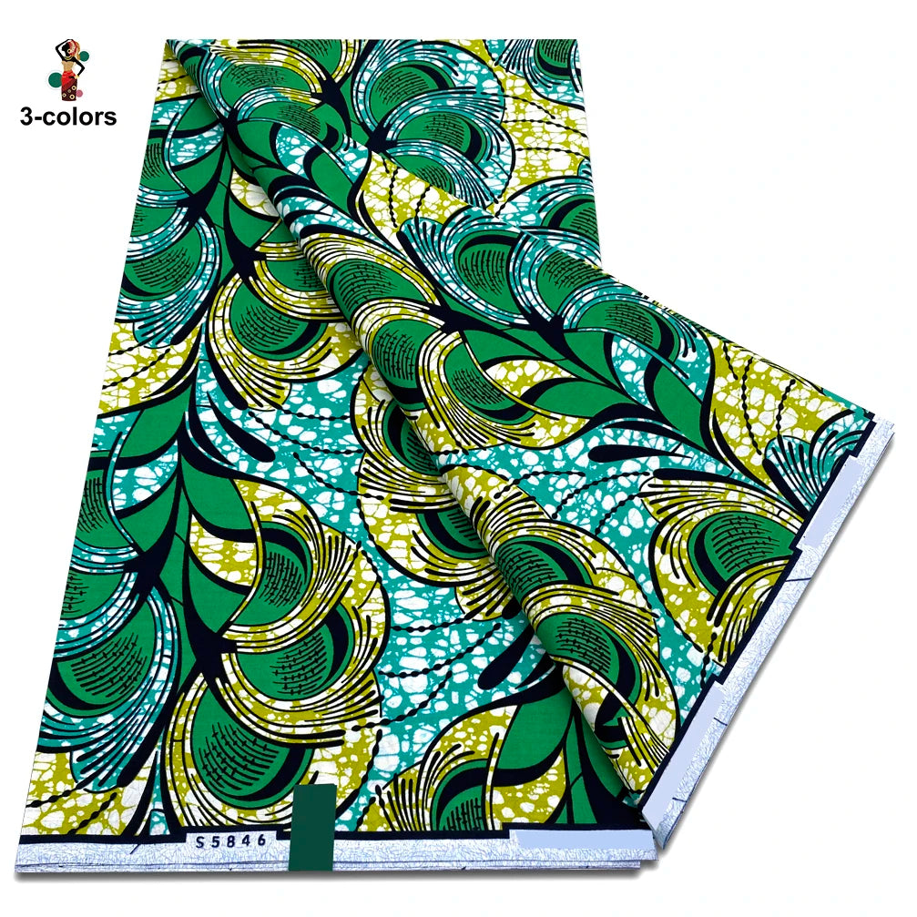 2025 Guaranteed Veritable Original African Wax Print Fabric Real Nigerian 100% Cotton Ankara Wax Fabric Soft Pagne Spuer Batik
