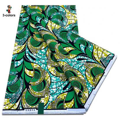 2025 Guaranteed Veritable Original African Wax Print Fabric Real Nigerian 100% Cotton Ankara Wax Fabric Soft Pagne Spuer Batik