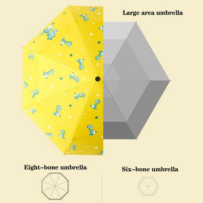 Automatic umbrella Cute dinosaur automatic children umbrella Sunshade Thickening and Durable Travel folding automatic umbrella