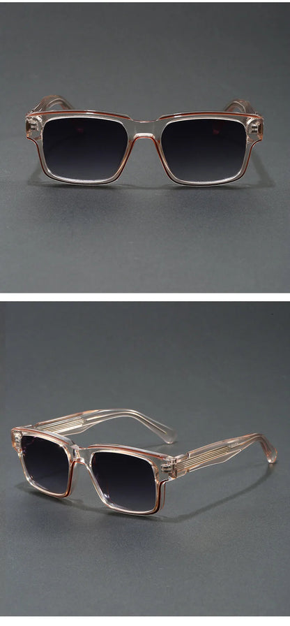 Retro Rectangle Sunglasses for Men Women UV400 Protection Classic Trendy Driving Sun Glasses Outdoor High Quality Travel Glasses