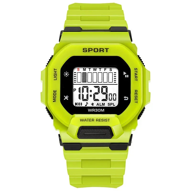 Male Digital Watches Waterproof Hombre Mens Sports Green Wristwatches Hand Clocks Women Watch Reloj Masculino