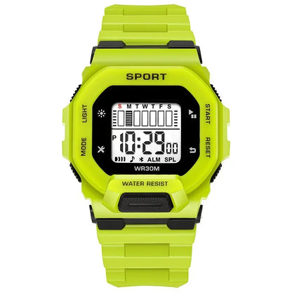 Male Digital Watches Waterproof Hombre Mens Sports Green Wristwatches Hand Clocks Women Watch Reloj Masculino